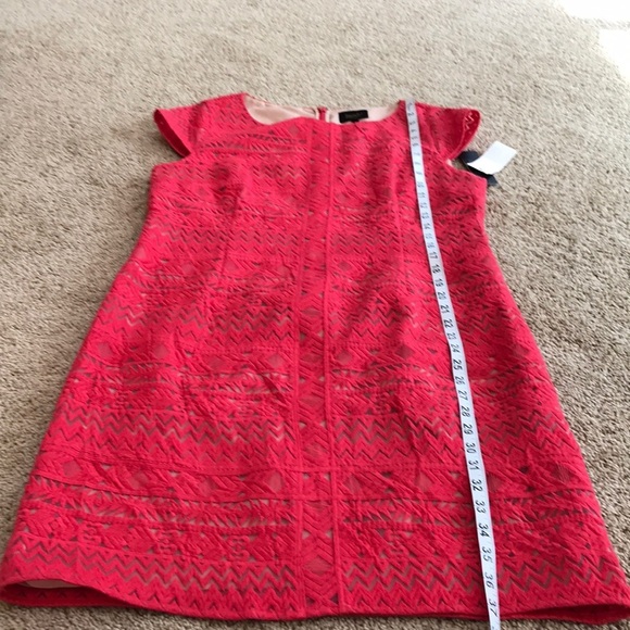 NWT! LAUNDRY by Shelli Segal Size 12 coral lace dress - Picture 7 of 8